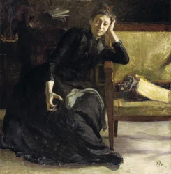 Portrait de la peintre suédoise Eva Bonnier, 1889
